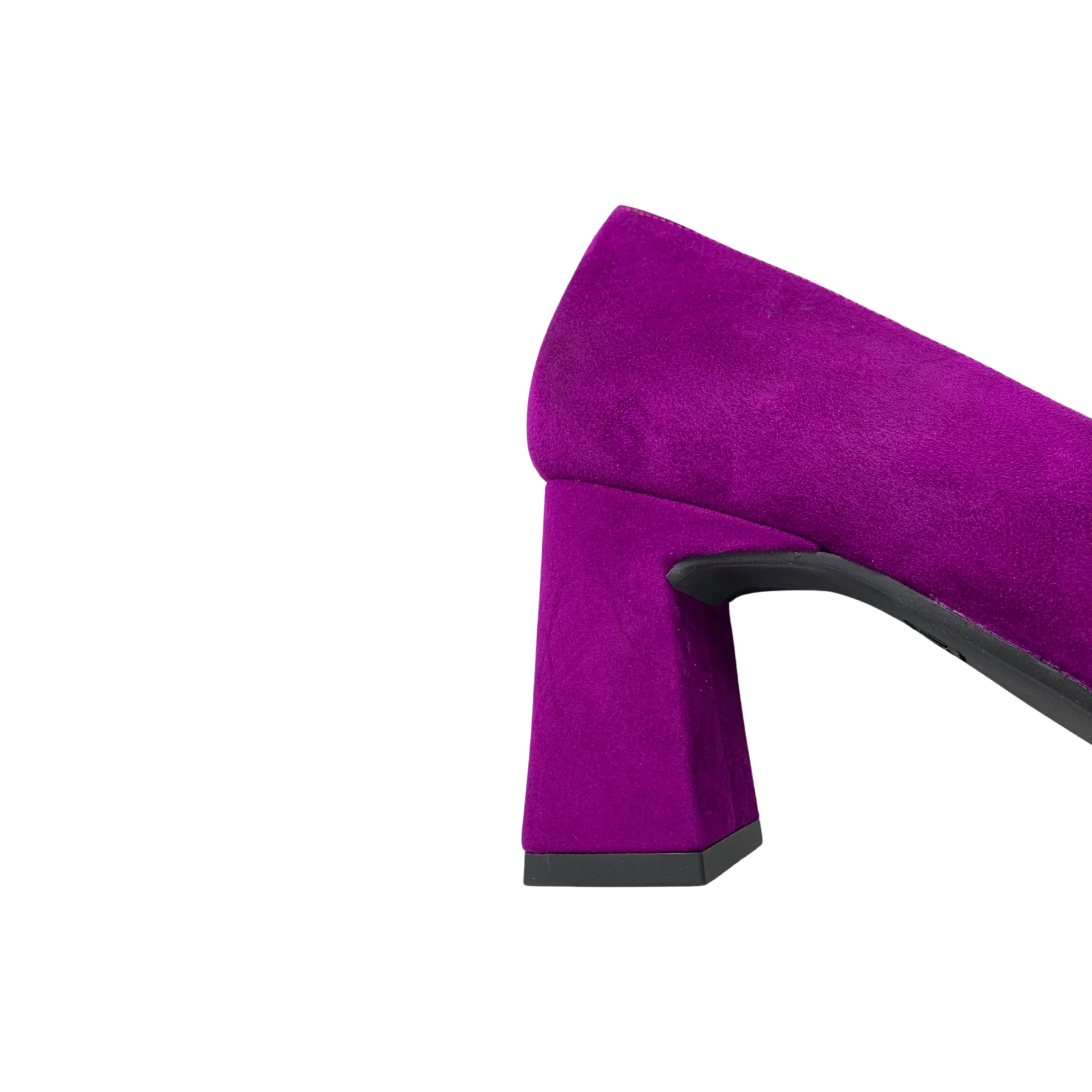 Masana Orchid Suede Block Heel Pump