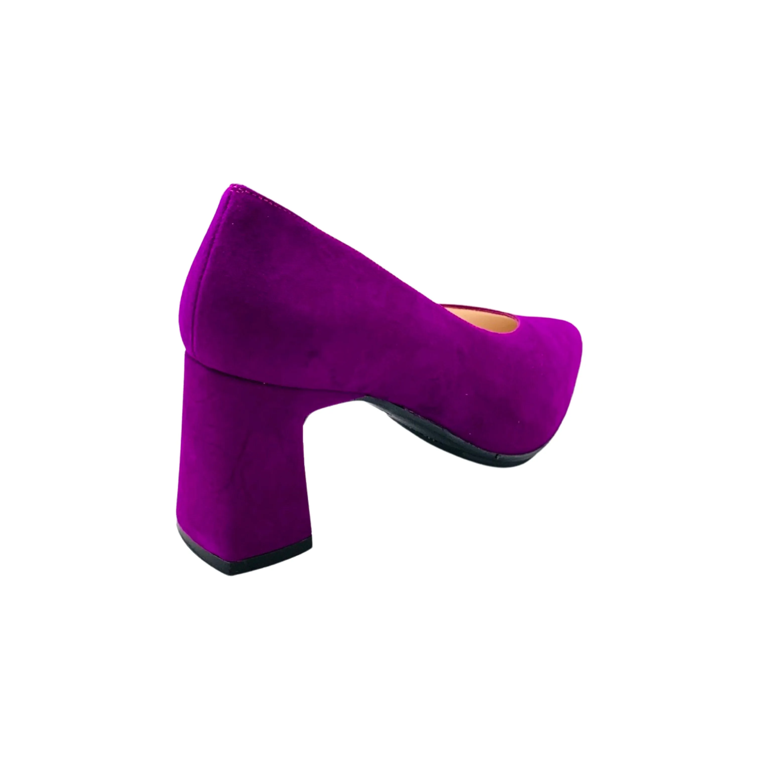 Masana Orchid Suede Block Heel Pump