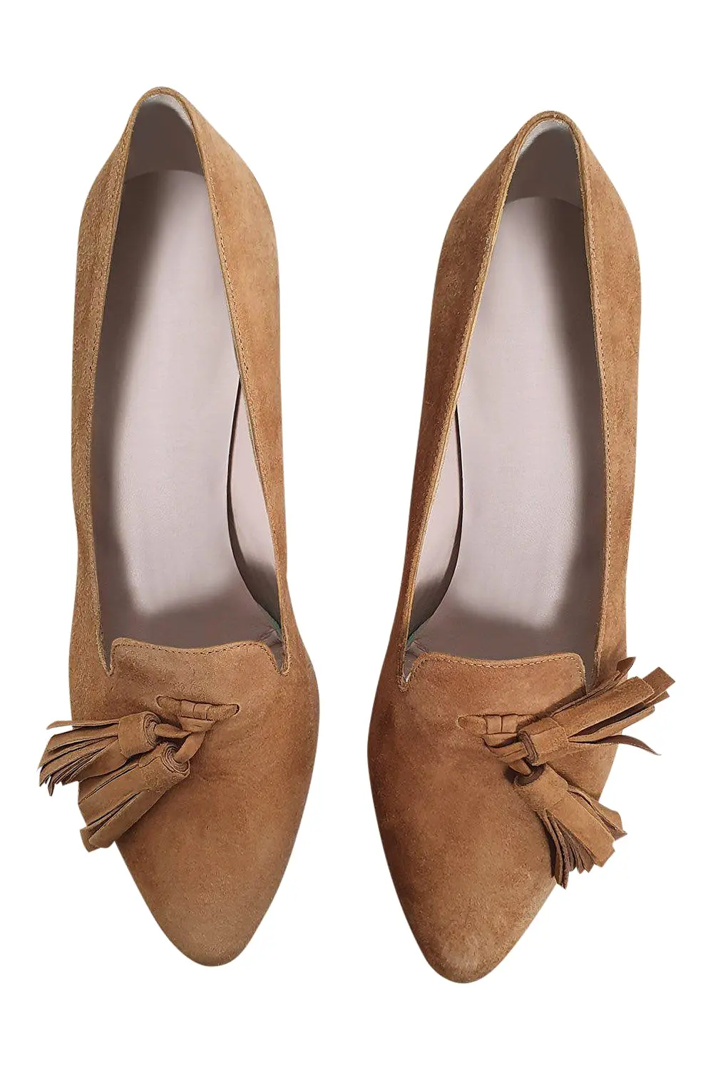 MASCARO Cindy Brown Suede Almond Toe Court Shoes (EU 37 | UK 4)