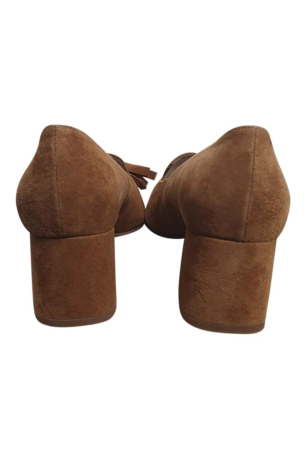 MASCARO Cindy Brown Suede Almond Toe Court Shoes (EU 37 | UK 4)