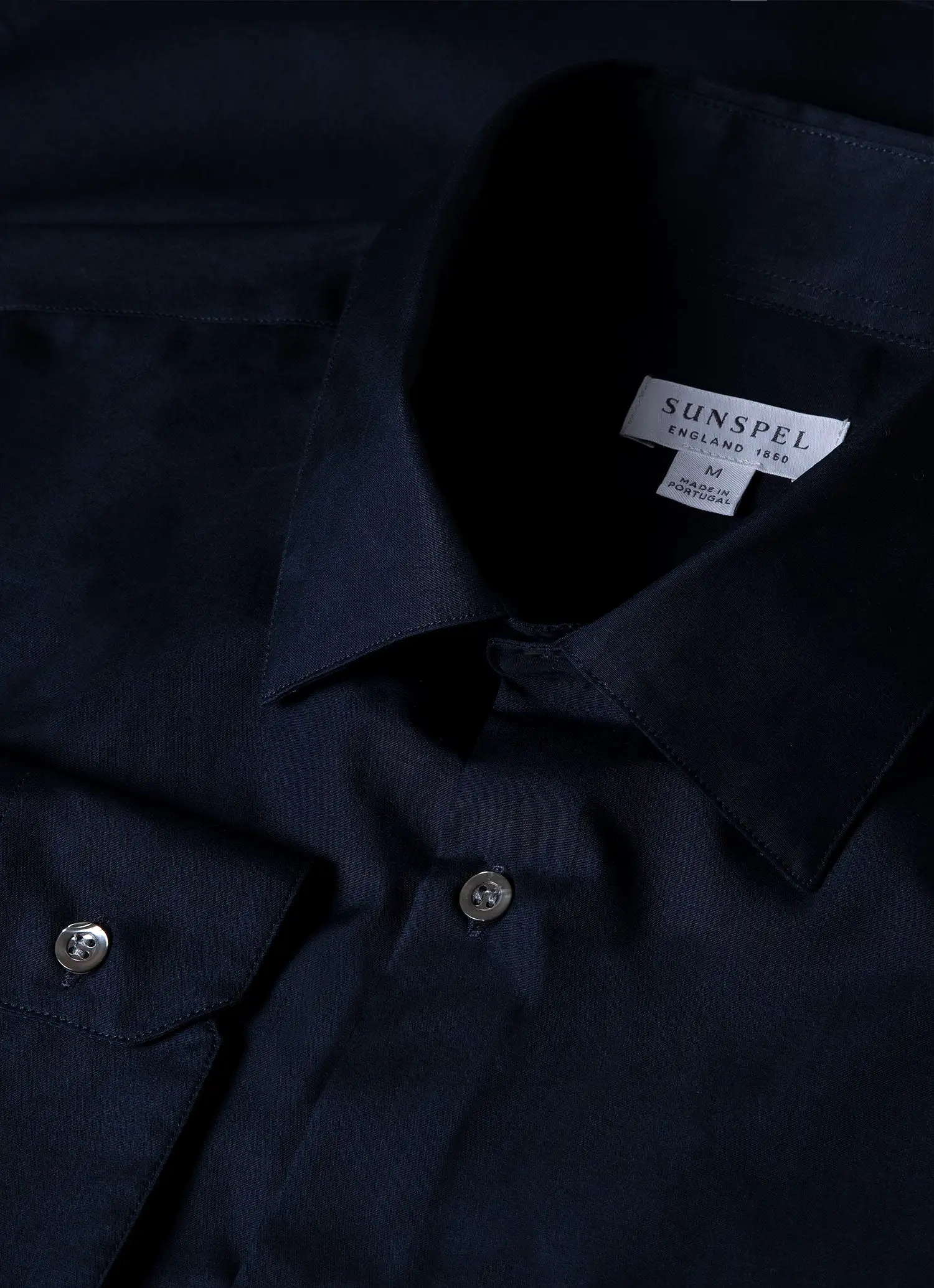 Men's Sea Island Cotton Shirt in Navy