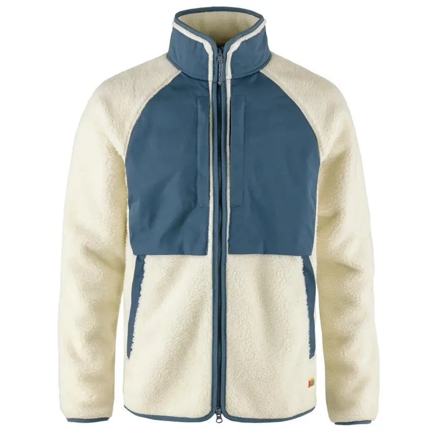 Men's Vardag Pile Jacket - Chalk White / Indigo Blue