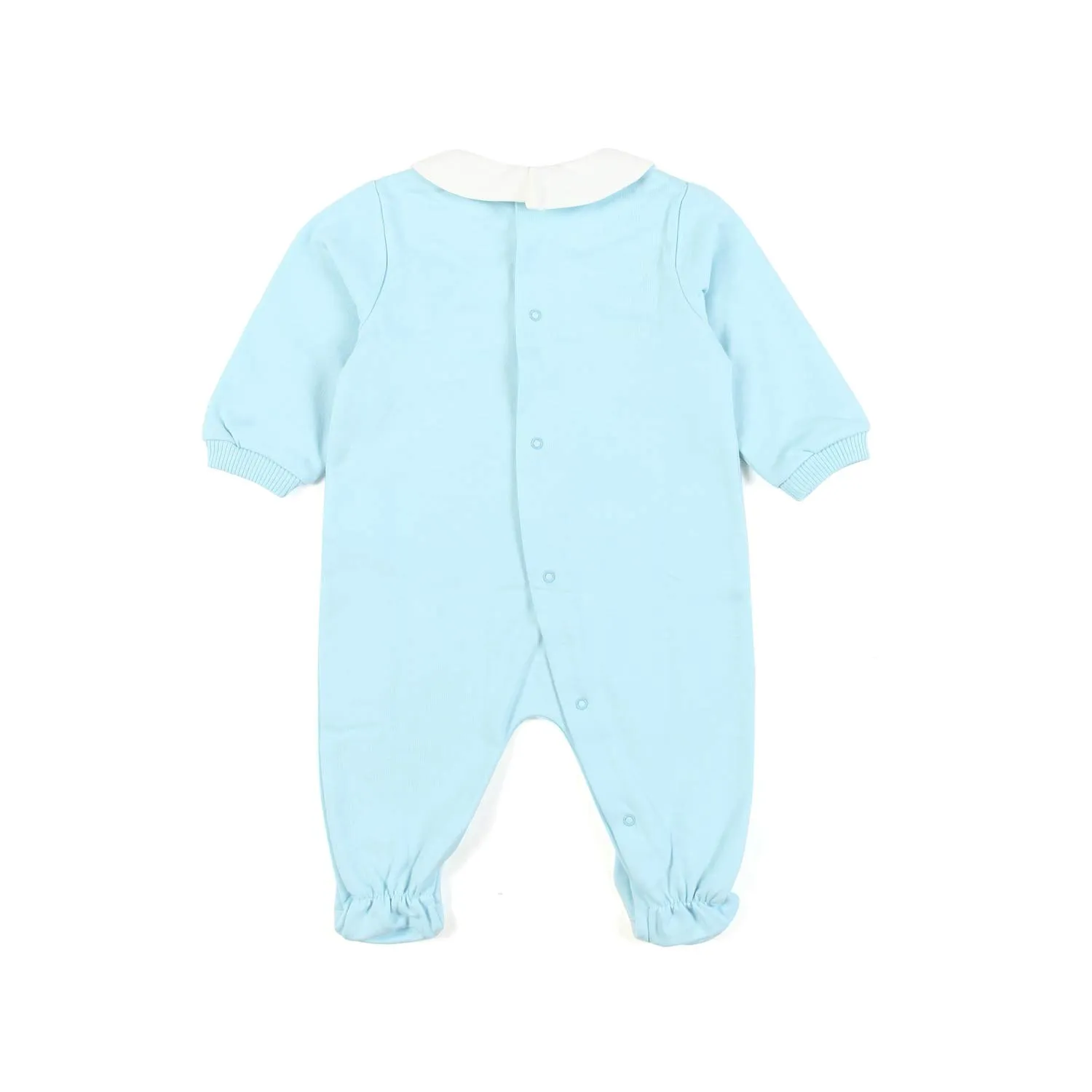 Moschino Light Blue Romper With Teddy Bears For Baby