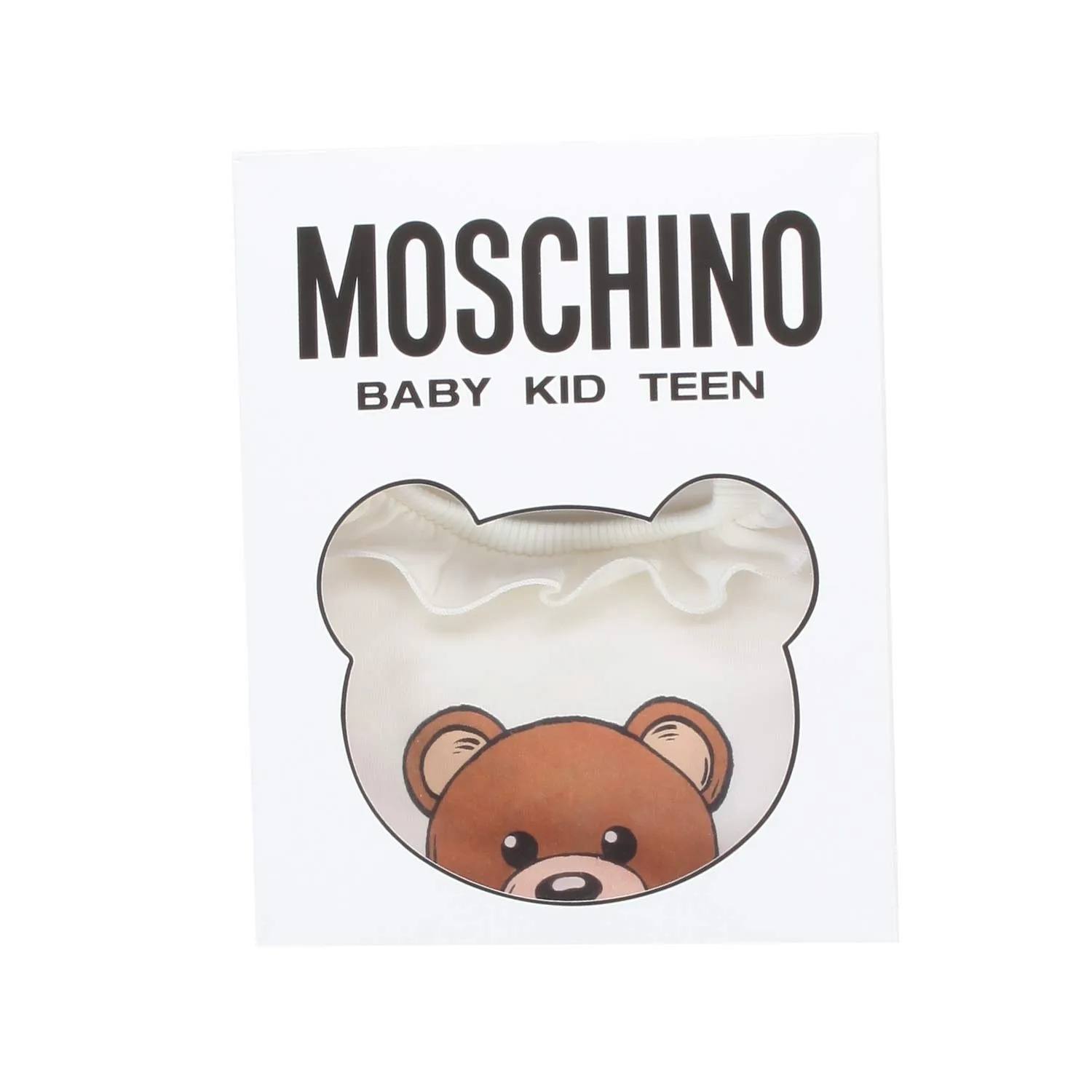 Moschino Teddy Bear White Romper For Baby Girl