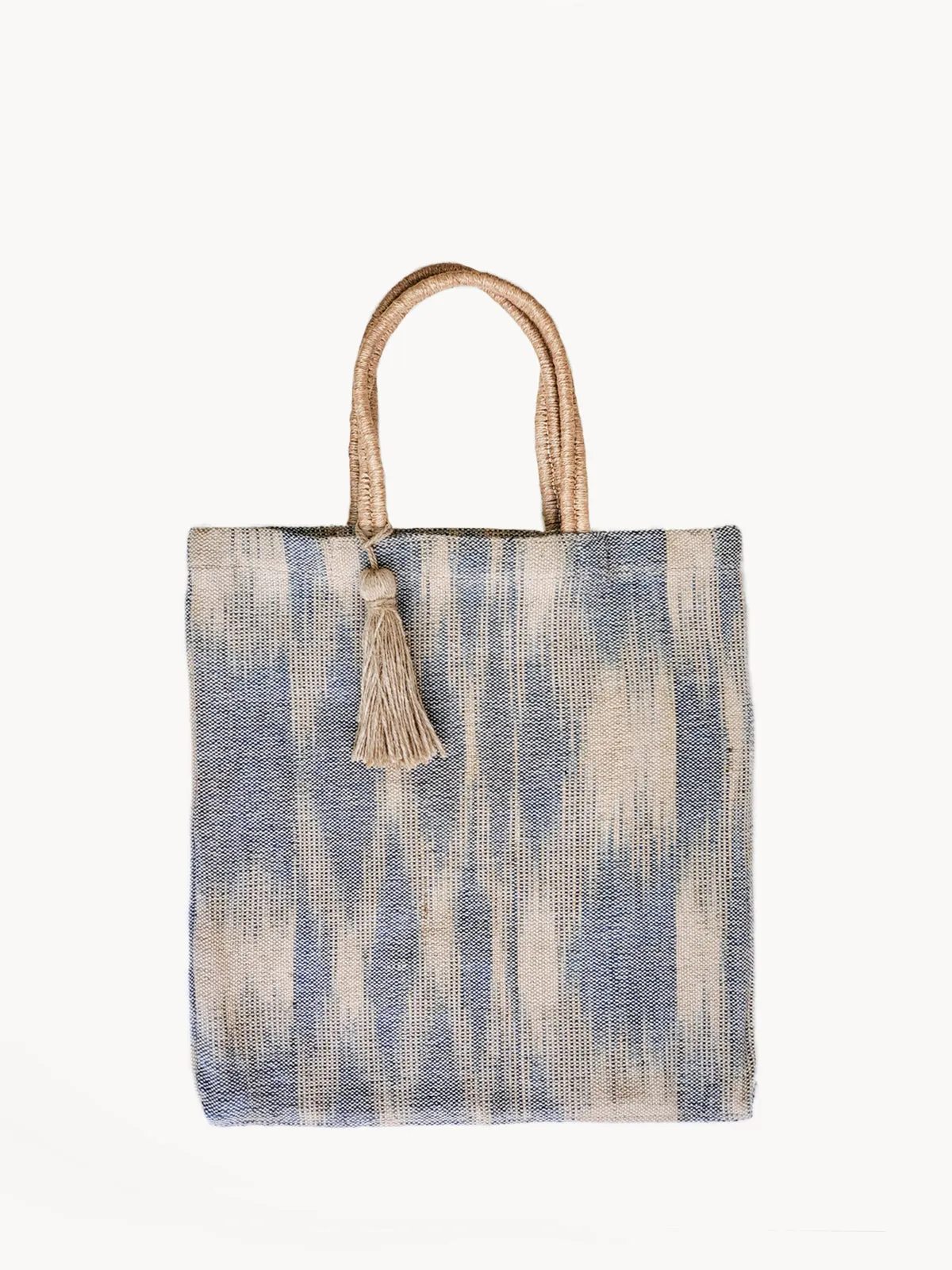 Nadi Jute Tote Bag - Blue