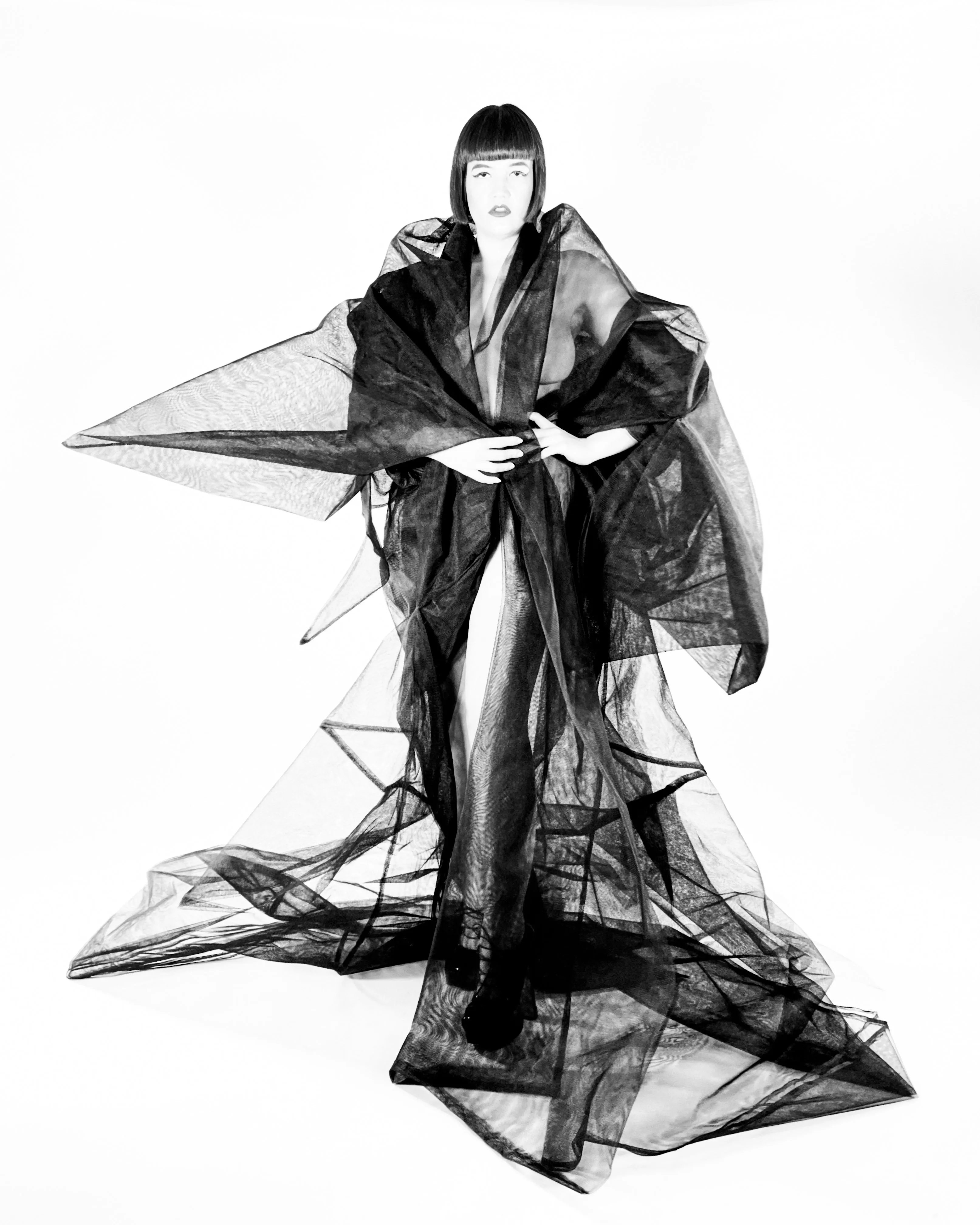 Net Opera Star Coat Dress Jivomir Domoustchiev