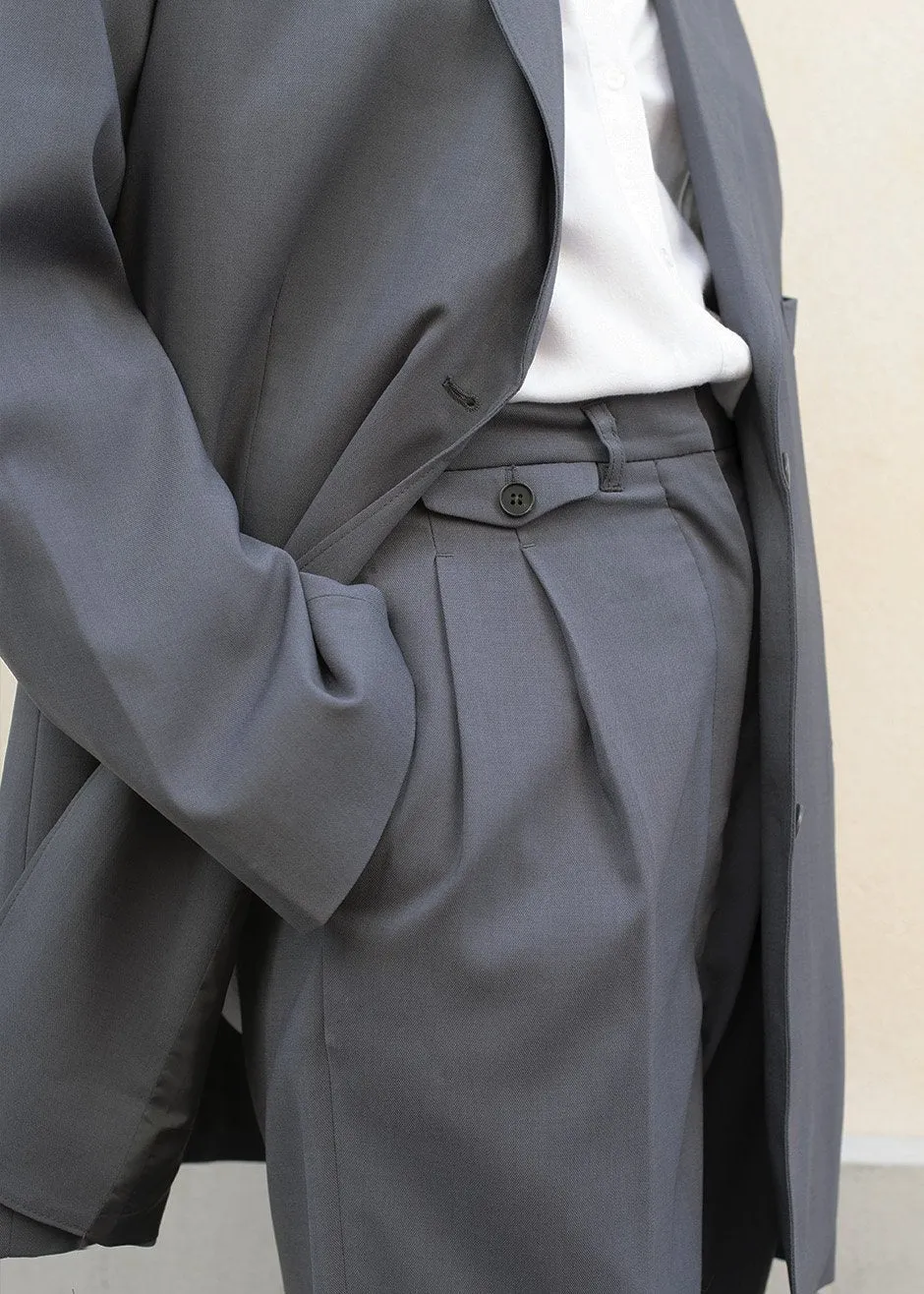 Notch Lapel Blazer - Graphite