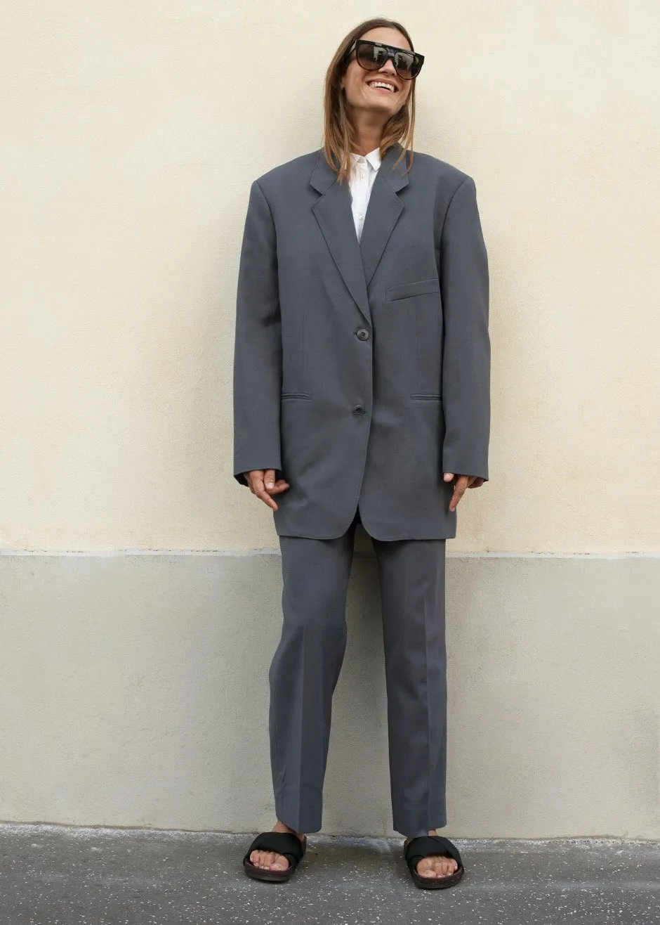 Notch Lapel Blazer - Graphite