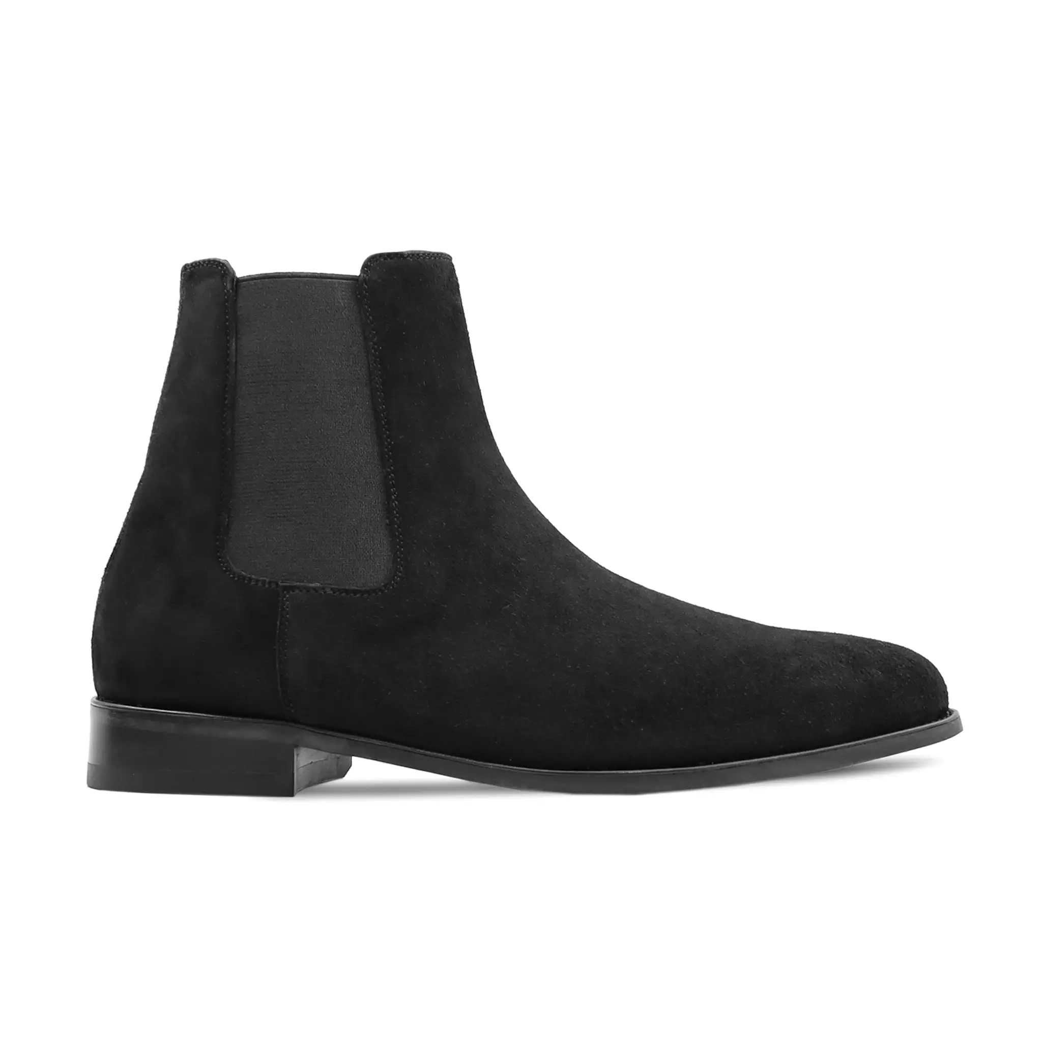 Ober - Men's Black Kid Suede Chelsea Boot