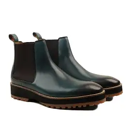 Ostend - Men's Turquoise Patina Calf Leather Chelsea Boot