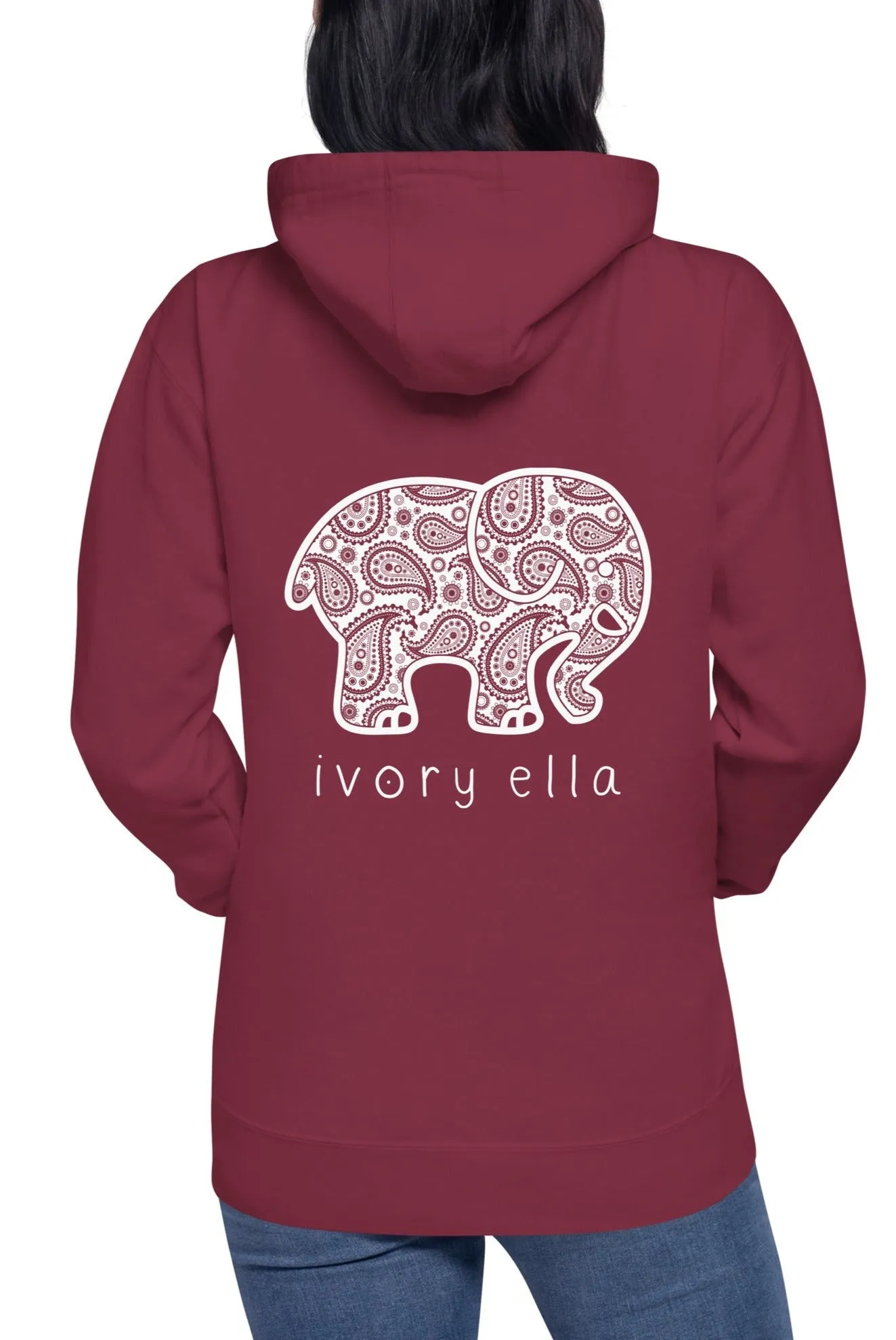 Paisley Maroon Unisex Hoodie