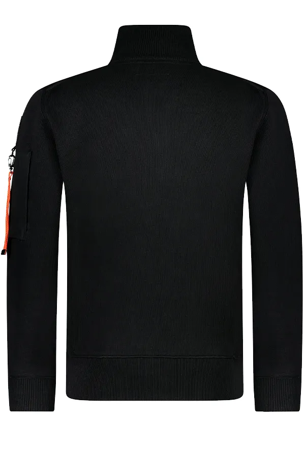 Parajumpers Half Zip Knit Sweatshirt Black