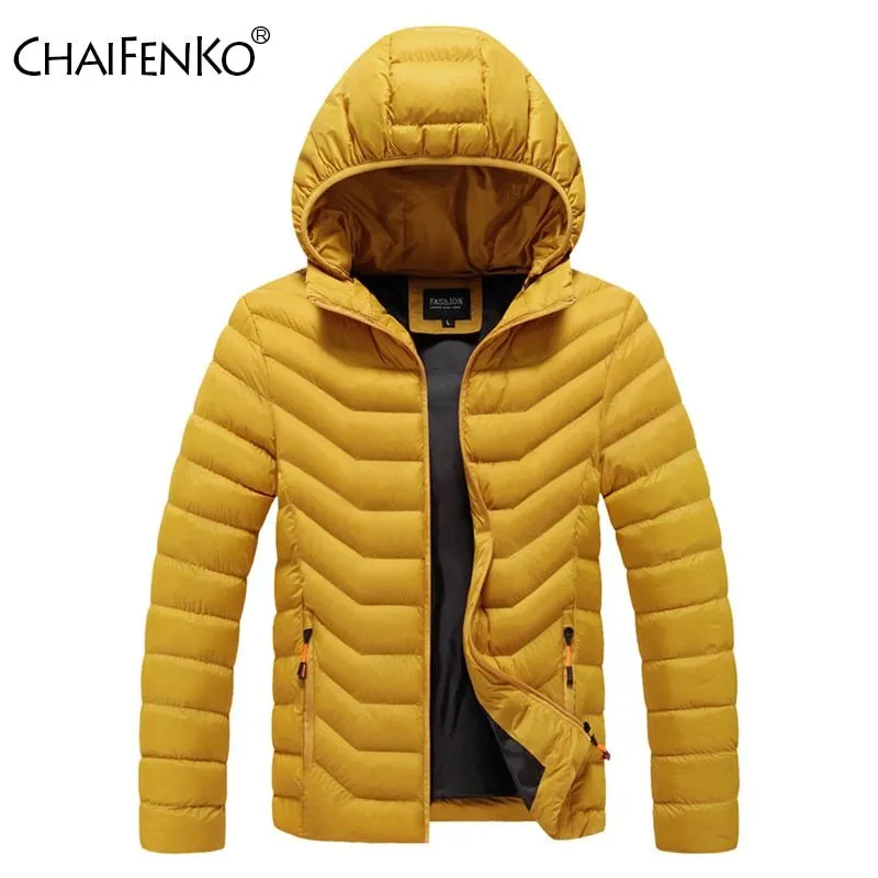 Parka d'hiver à capuche chaude pour homme 1kg CHAIFENKO – Down Jacket