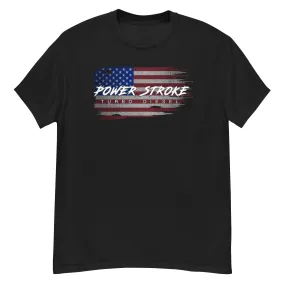 Power Stroke Diesel American Flag T-Shirt