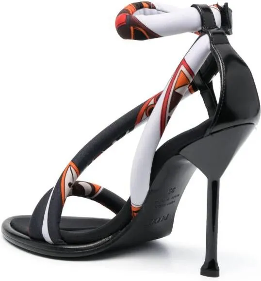 PUCCI Lee Girandole-print 75mm sandals Black