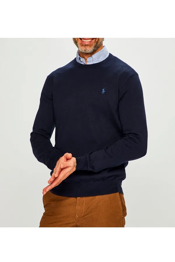 Ralph Lauren Pima Knit Pullover Navy