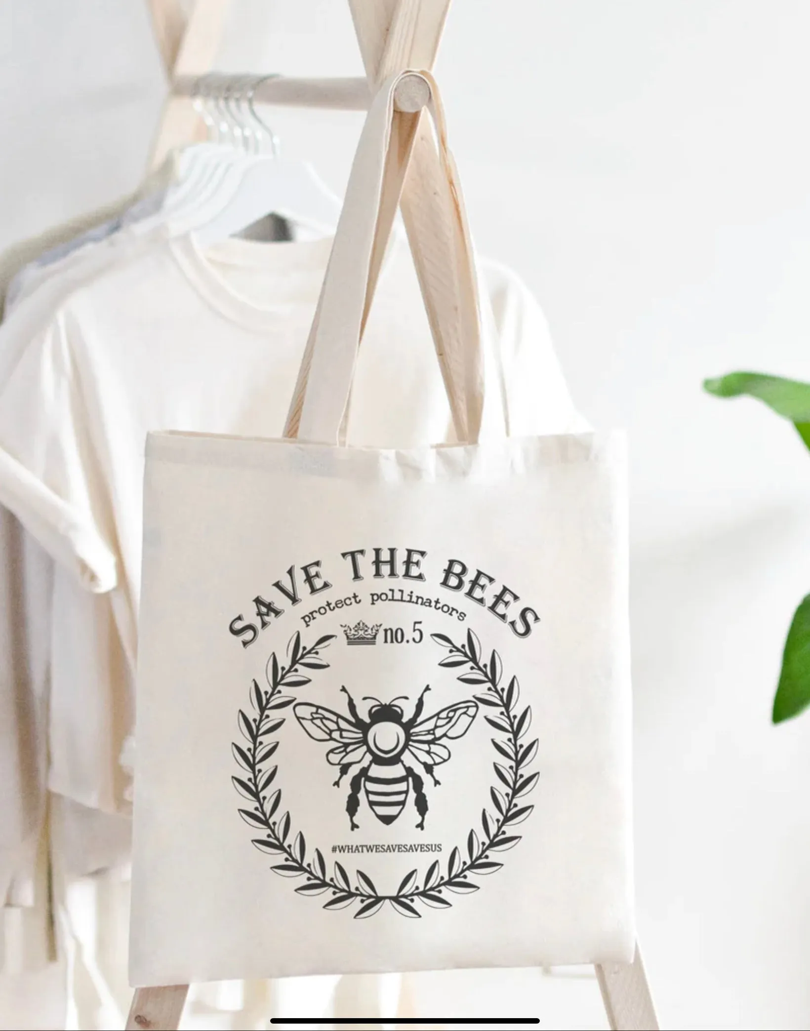 Save the bees tote bag