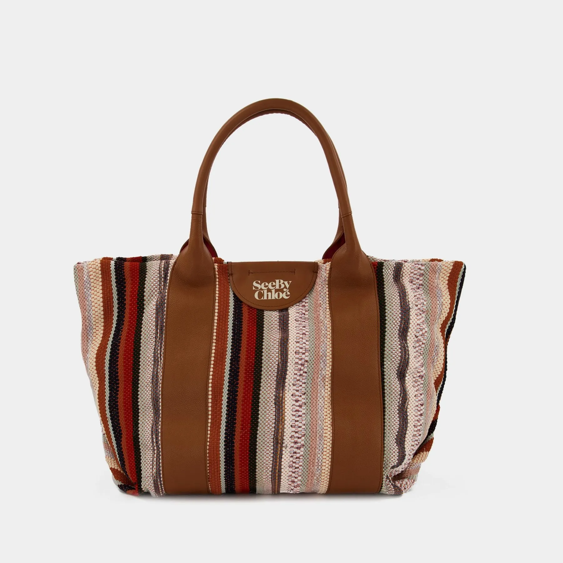 See by Chloé  Leatizia Tote Bag - See By Chloe -  Multicolor  - Cotton/Leather