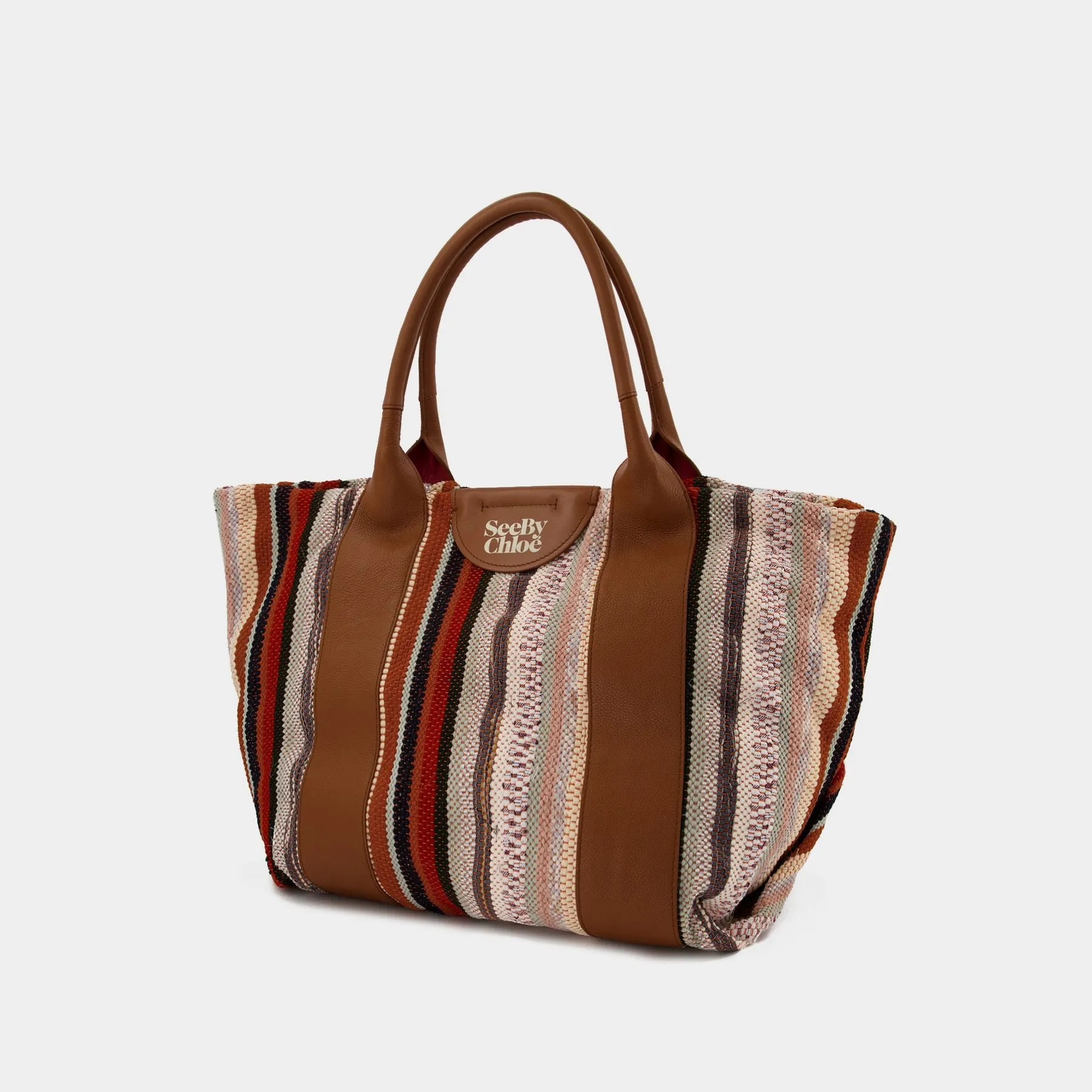 See by Chloé  Leatizia Tote Bag - See By Chloe -  Multicolor  - Cotton/Leather