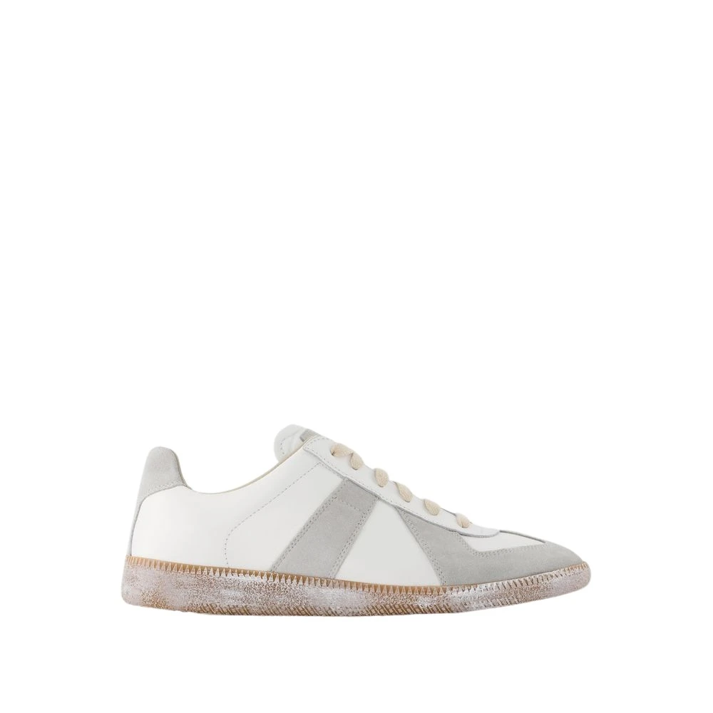 Sneakers Basse in Pelle Bianca