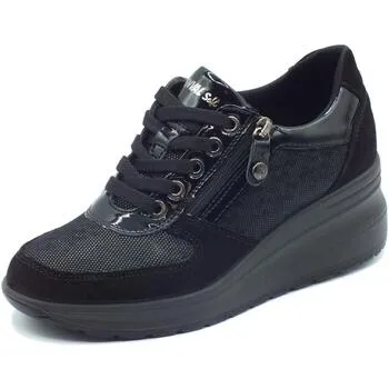 SNEAKERS ENVAL SOFT DONNA ZEPPA CAMOSCIO NERO 4760300