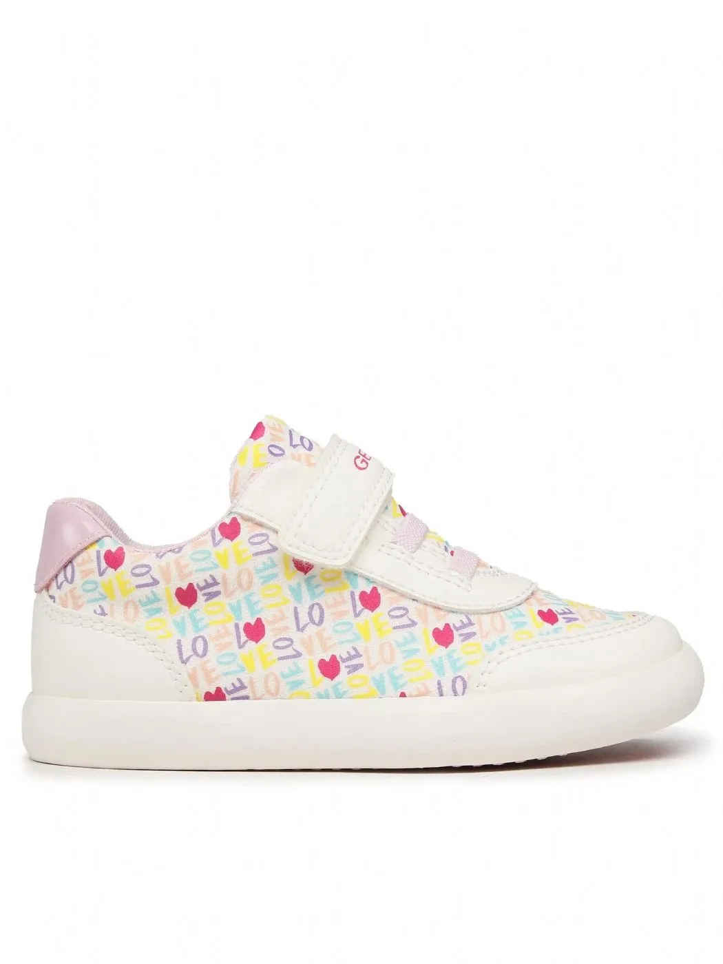 SNEAKERS GEOX BABY B GISLI G. A - TELA STAMP.+GBK WHITE/PINK tg. 20,21,22 B021MA 0AW54 C0406