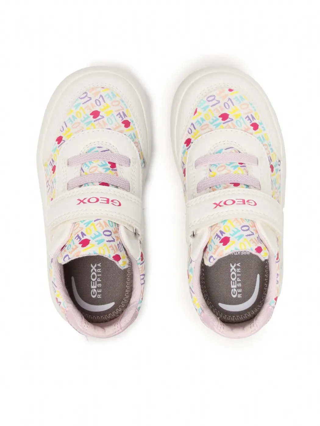 SNEAKERS GEOX BABY B GISLI G. A - TELA STAMP.+GBK WHITE/PINK tg. 20,21,22 B021MA 0AW54 C0406