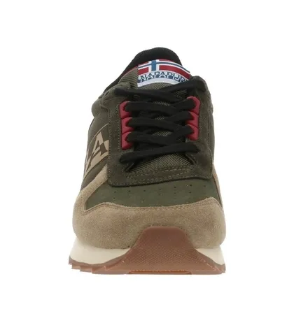 SNEAKERS NAPAPIJRI UOMO SUEDE/NYLON SNEAKER TAUPE/GREEN NP0A4HVC NAA