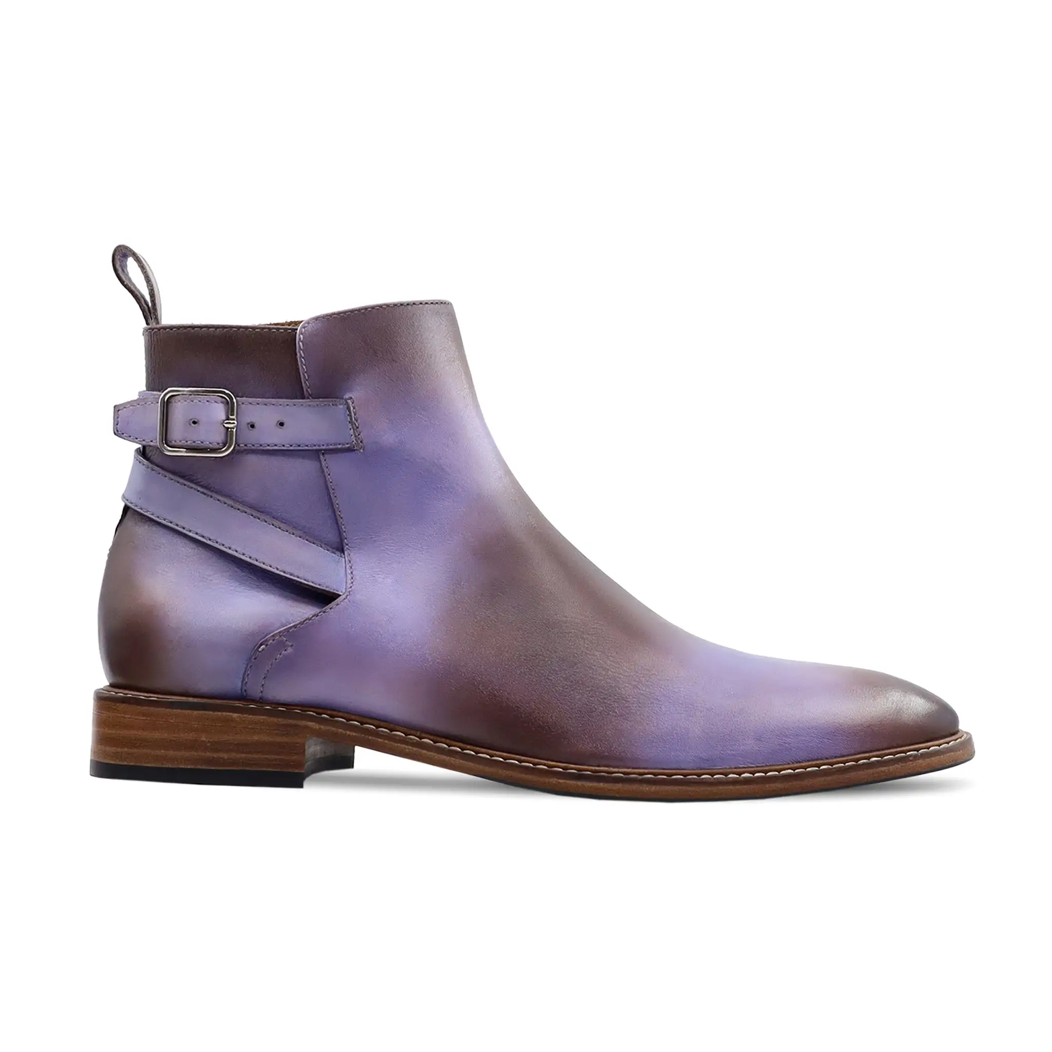 Sprink - Men's Burnish Purple Calf Leather Jodhpur Boot