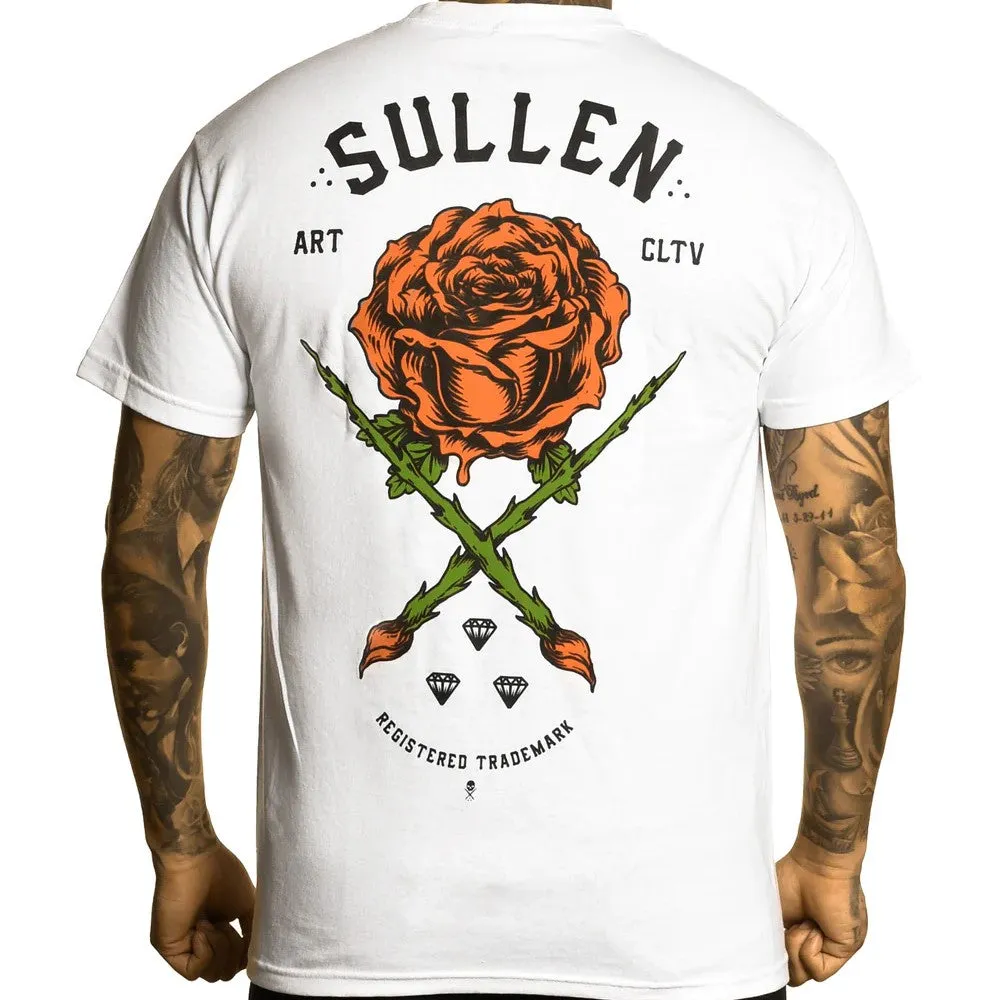 SULLEN Rose Badge Standard Graphic T-shirt - White