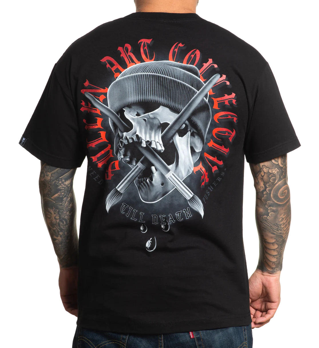 SULLEN Skull And Brushes Graphic T-Shirt