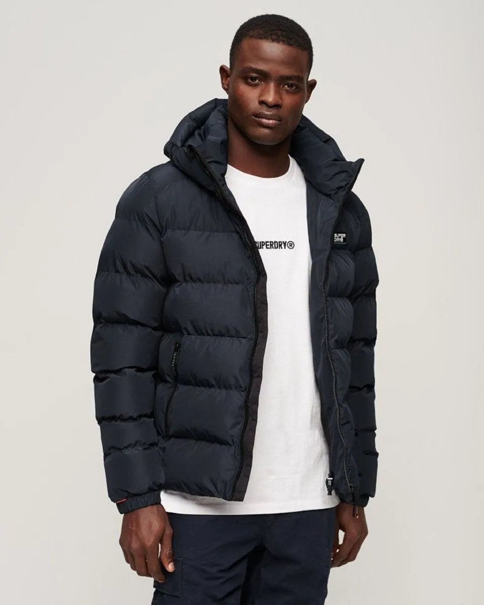 Superdry Hooded Sport Puffer Jacket Eclipse Navy