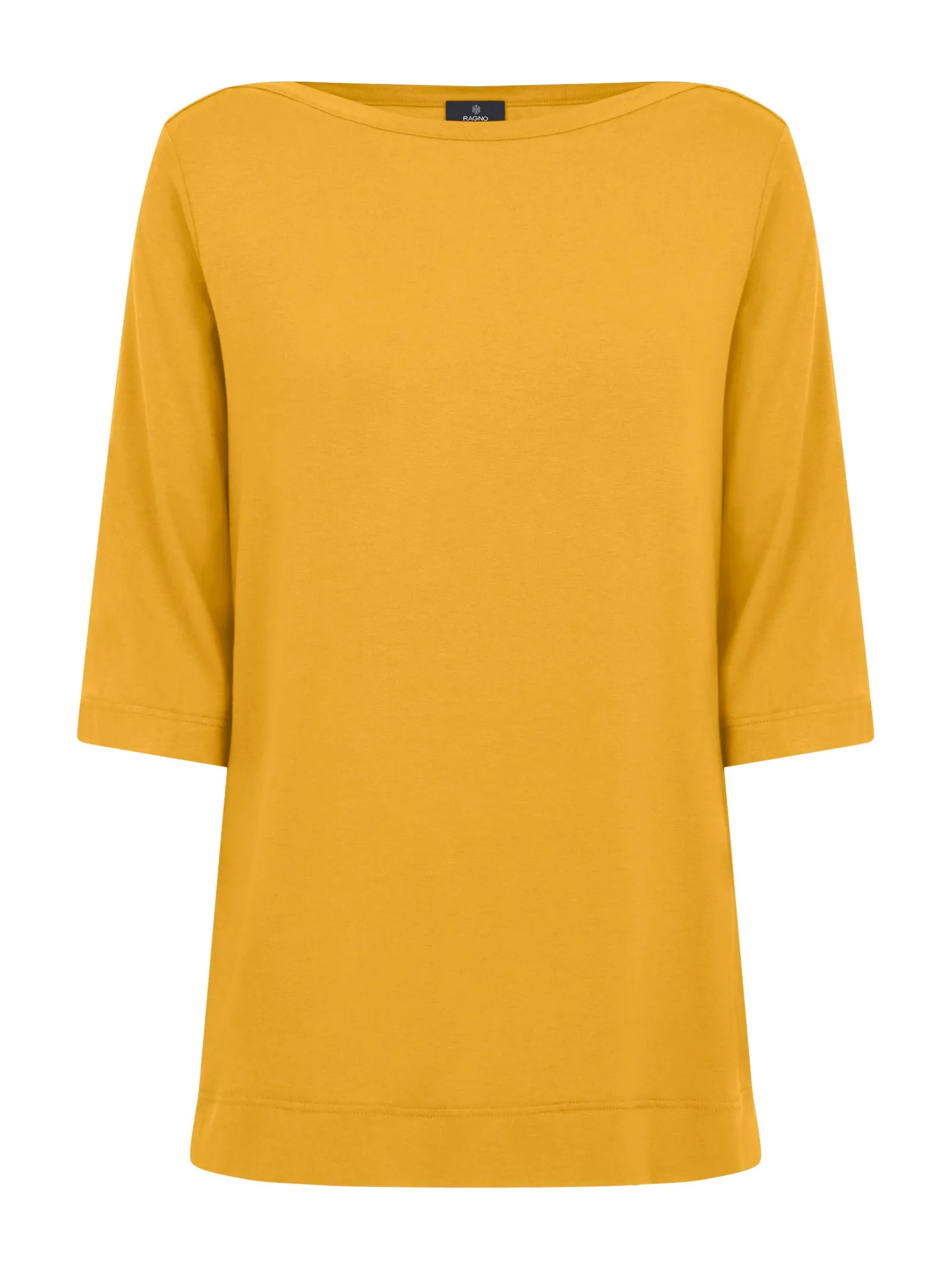 T-Shirt con manica 3/4 in misto viscosa - Golden Spice