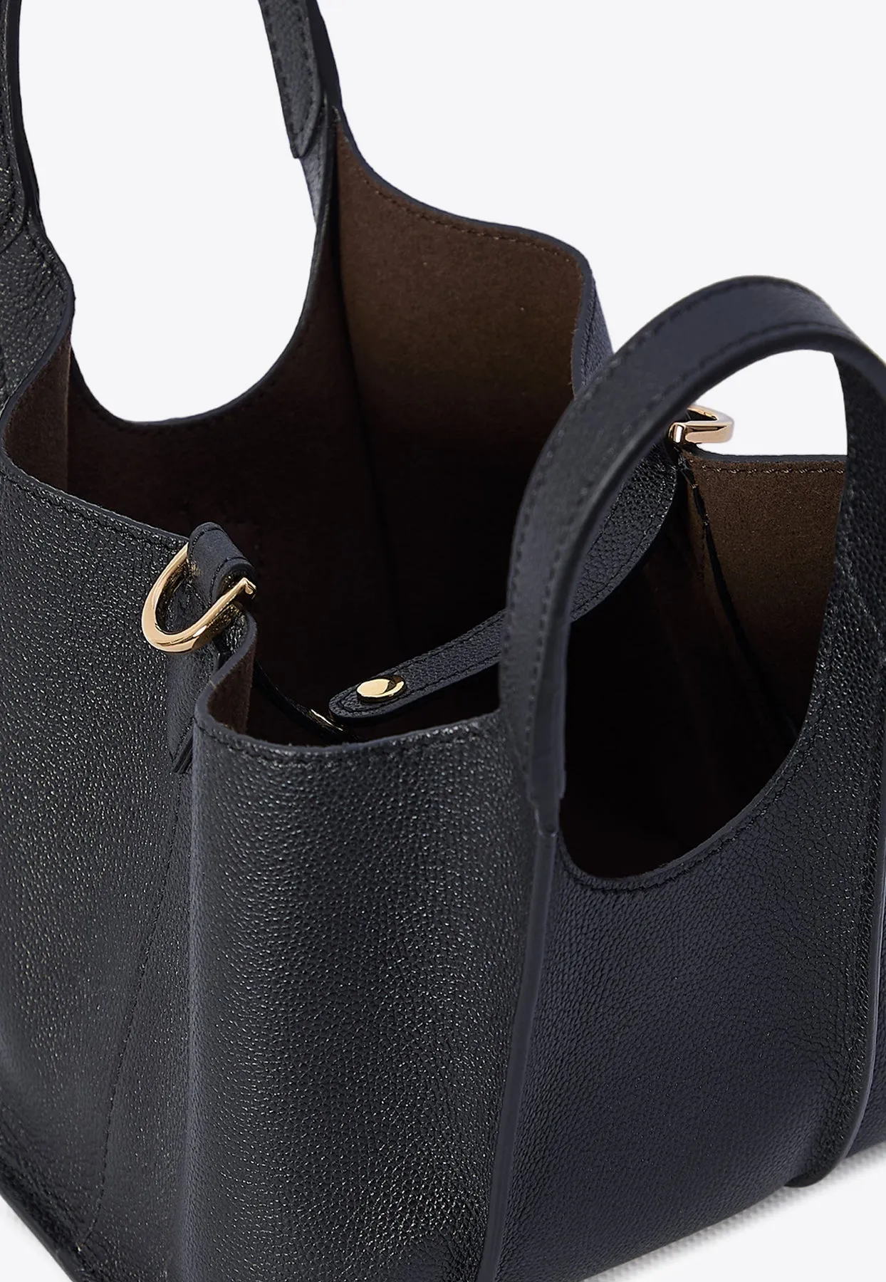 T Timeless Grained Leather Tote Bag