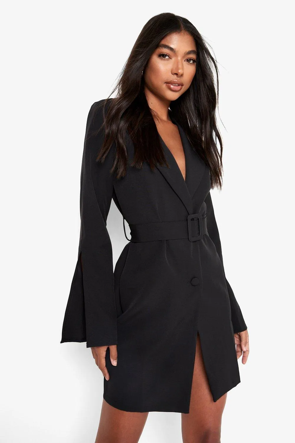 Tall Split Sleeve Woven Blazer Dress