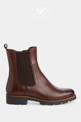 TAMARIS 1-25015-43 BROWN LEATHER CHELSEA BOOTS