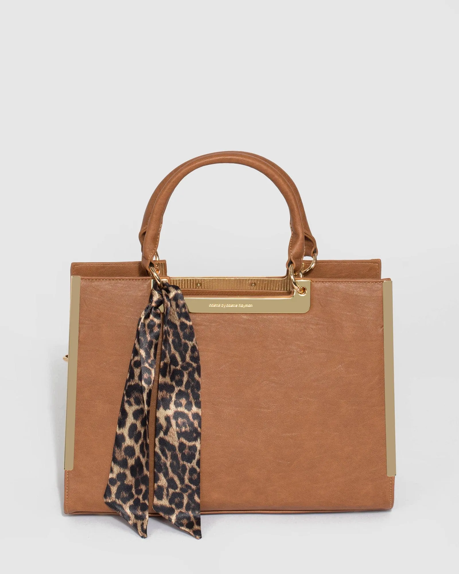 Tan Larissa Scarf Tote Bag