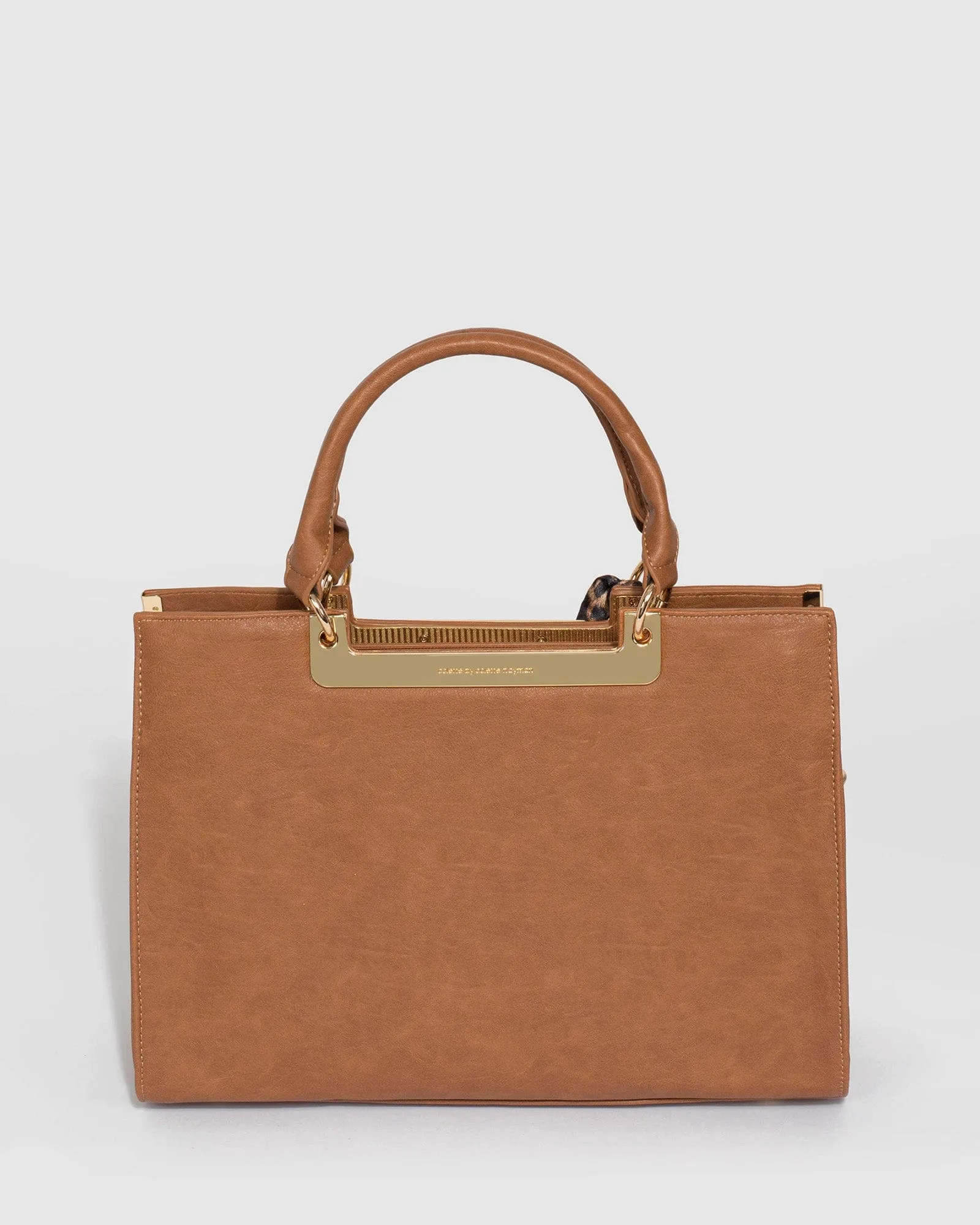 Tan Larissa Scarf Tote Bag