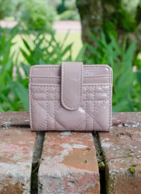 Tate Card Holder Wallet Taupe Patent LQ