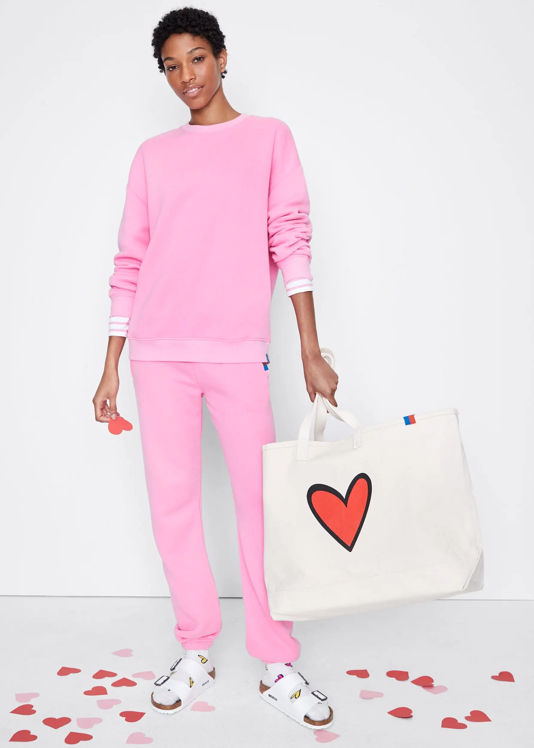 The Oversized Spongee Sweatshirt - Hot Pink