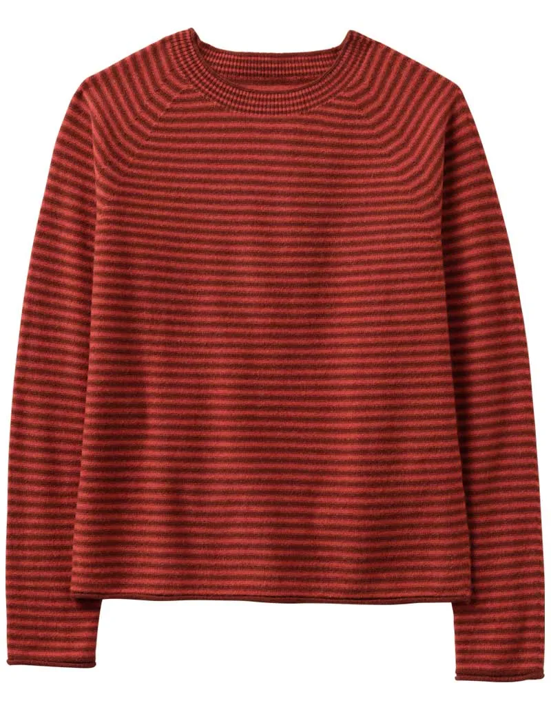 Toast Wool Cashmere Neat Sweater Red Earth Harissa