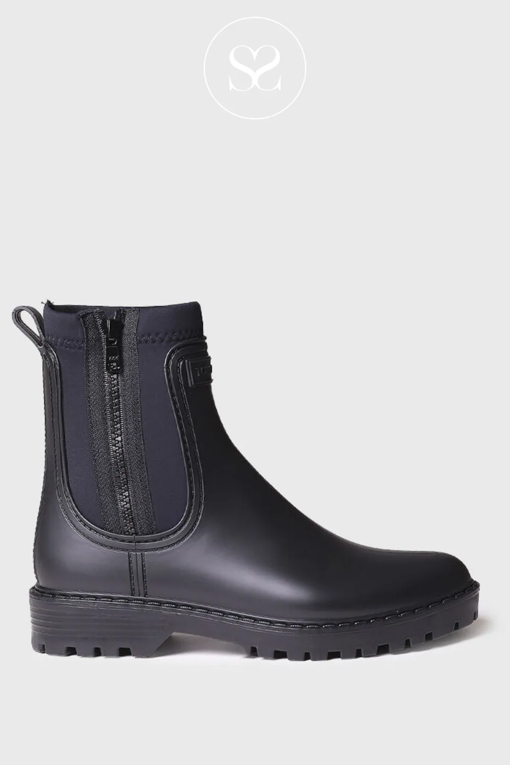 TONI PONS CLAIS BLACK STRETCH ANKLE CHELSEA BOOTS