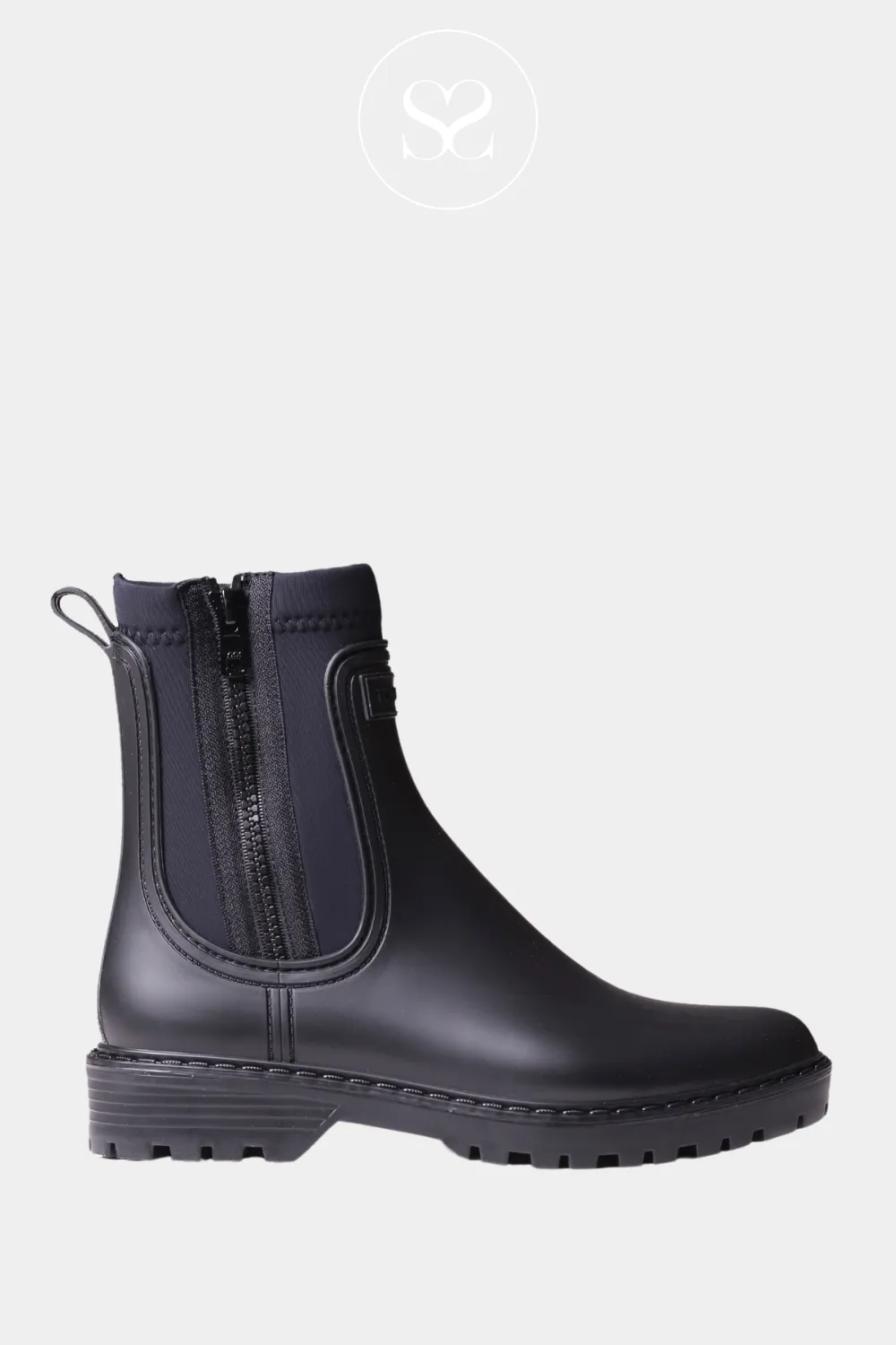 TONI PONS CLAIS BLACK STRETCH ANKLE CHELSEA BOOTS