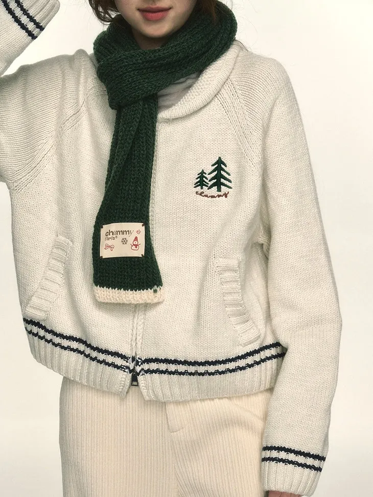 Tree Retro Knit Carsigan Sweater