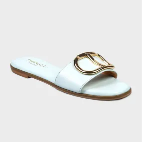 TWINSET SANDALI SLIDE IN PELLE CON OVAL T DONNA 231TCP128