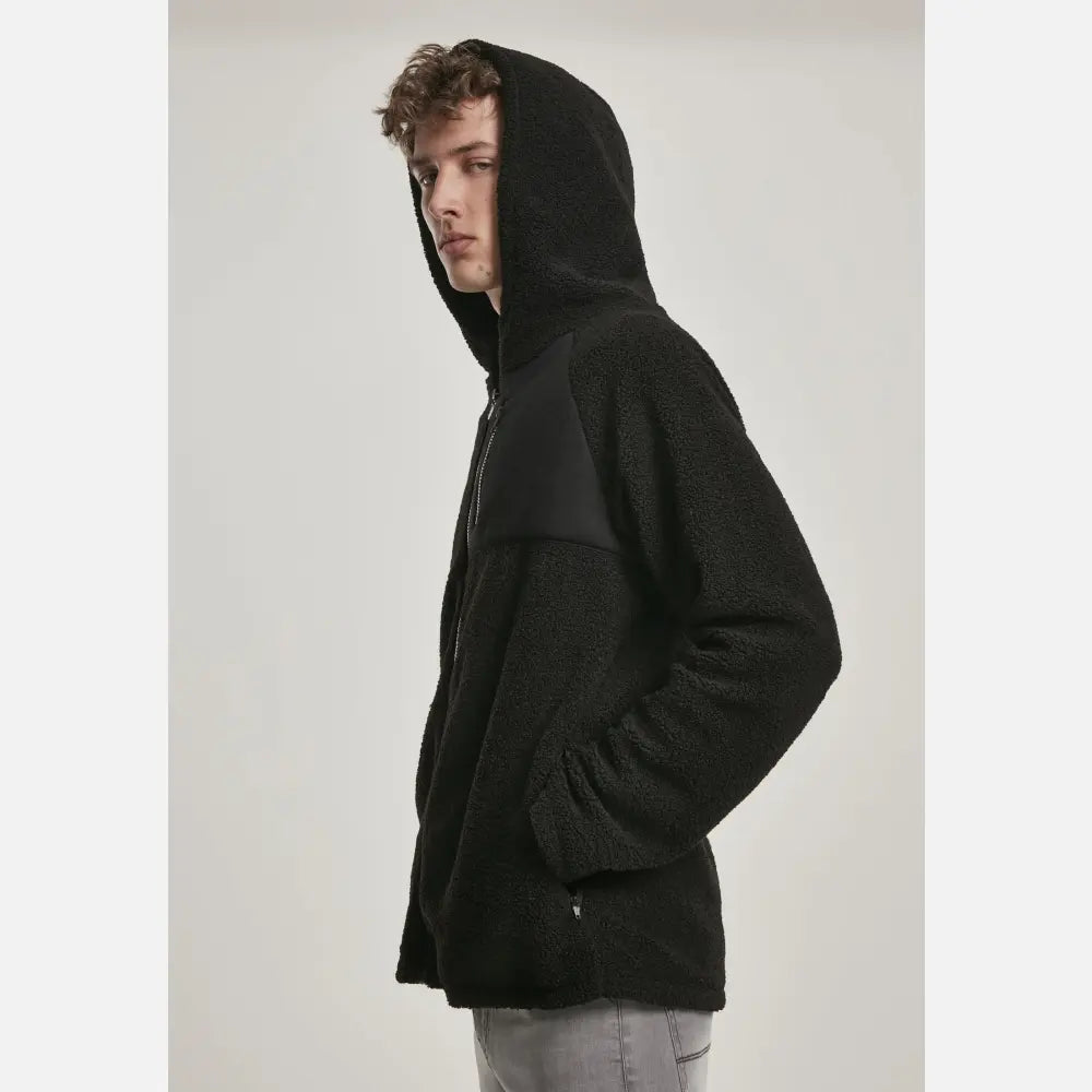 Urban Classics - Men's Hooded Sherpa Zip Jacket