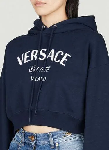 VERSACE  |Cotton Logo Hoodies & Sweatshirts