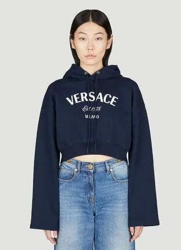 VERSACE  |Cotton Logo Hoodies & Sweatshirts