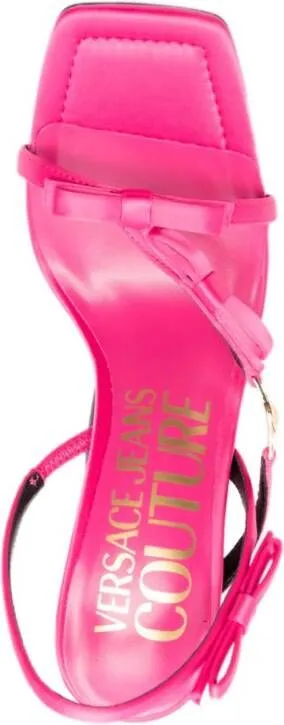 Versace Jeans Couture 110mm bow-detailed sandals Pink