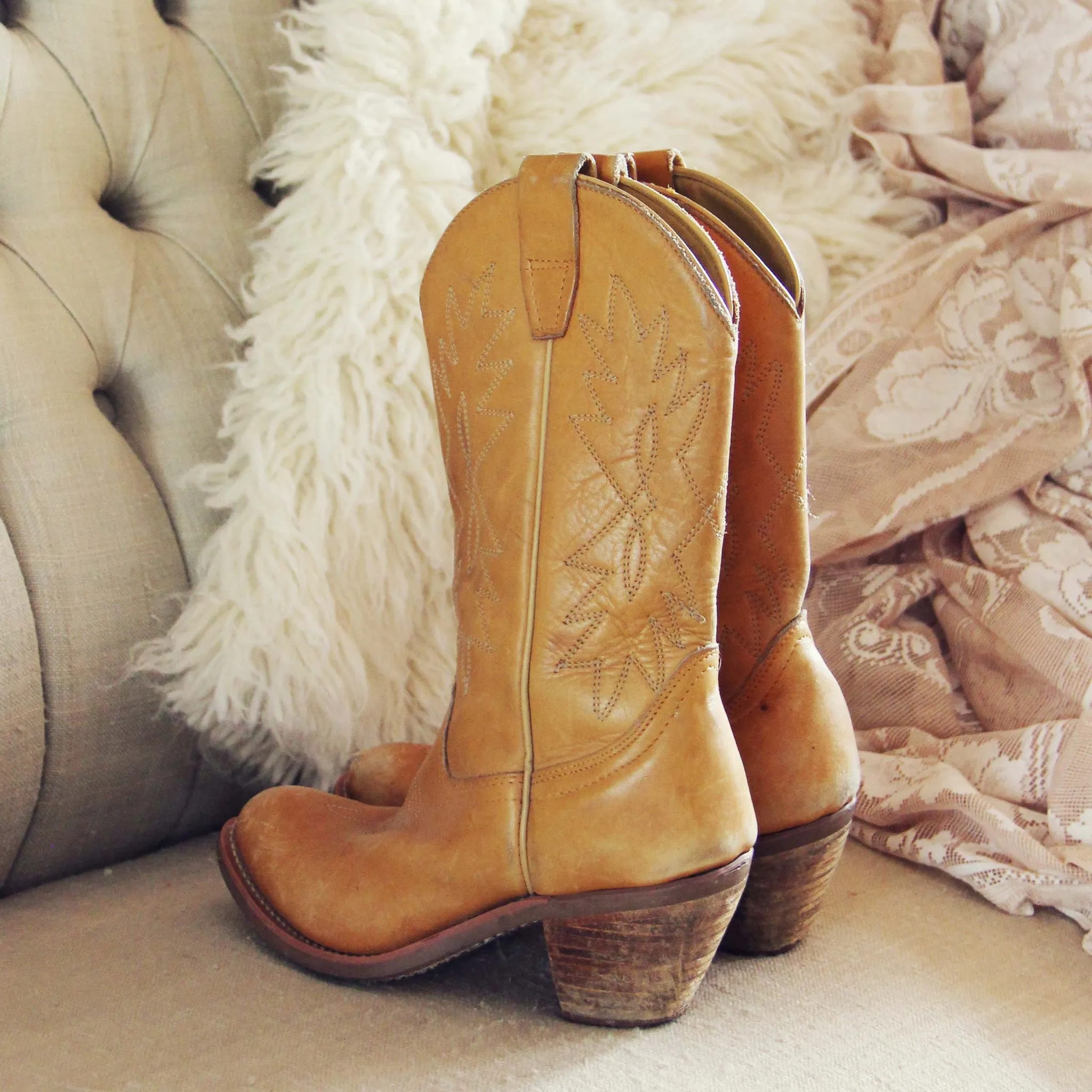 Vintage Honey Stitch Boots